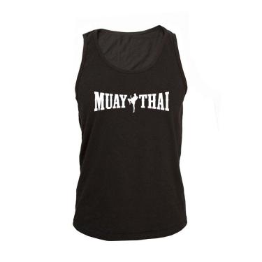 Imagem de Regata Masculina Algodão Muay Thai 4 Estampada Verão Moderna