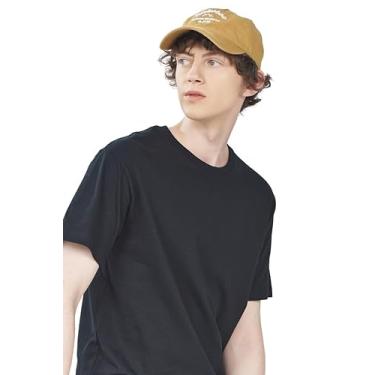 Imagem de Qingyee Camiseta unissex lisa, 100% algodão, casual, gola redonda, manga curta, camiseta confortável em branco (P-3GG), 1 pacote - preto, M