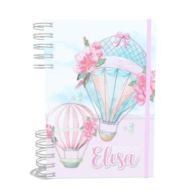 Imagem de Caderneta de Saúde Vacina A5 Personalizada Balão de Ar Menina