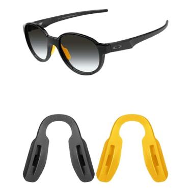 Imagem de Mryok 2 pares de almofadas de nariz de substituição para óculos de sol Oakley Latch Panel OO9404 - ajuste asiático amarelo e preto