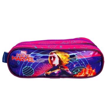 Imagem de Estojo escolar da captã marvel vingadores further dermiwil