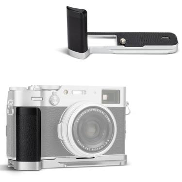 Imagem de X100VI Pega de mão, suporte de metal em forma de L apenas para FUJIFILM X100VI, suporte de placa de base X100VI com placa de liberação rápida para Arca, orifício de tripé extra de 1/10.2 cm-20 e