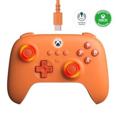 Imagem de 8Bitdo Ultimate C Wired Controller for Xbox com Hall Effect Joysticks e Triggers, RGB Lighting Fire Ring, Compatível com Xbox Series X|S, Xbox One, Windows 10/11 - Oficialmente Licenciado (Laranja)