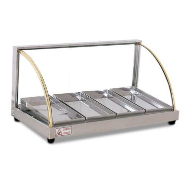 Imagem de Estufa De Salgados 4 Bandejas Vitrine Aquecedora Inox 220 V