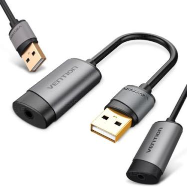 Imagem de Adaptador Usb Para P3 Fone Microfone Vention Placa Som 15cm