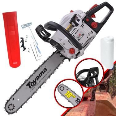 Imagem de Motor Serra Motosserra Moto Serra À Gasolina TCS58-H 55cc 3,2HP de Potência Motor 2T Alta Rotação Sabre 18 Polegadas Com 32 Dentes