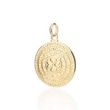 Imagem de Pingente  banhado ouro 3x 24k 18k e 22k feminino rommanel medalha aleg
