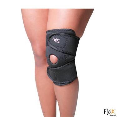 Imagem de Joelheira Articulada Ajustável Neoprene Reforçada Treino Exercício Fun