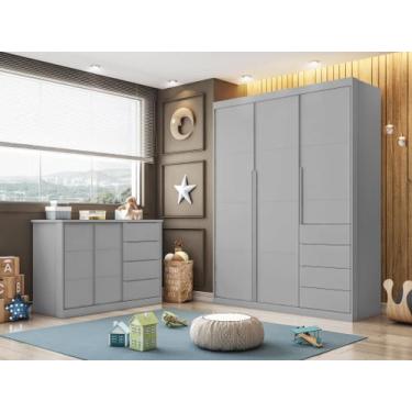 Imagem de Quarto Completo Infantil Pérola Cinza  _ Phoenix Baby