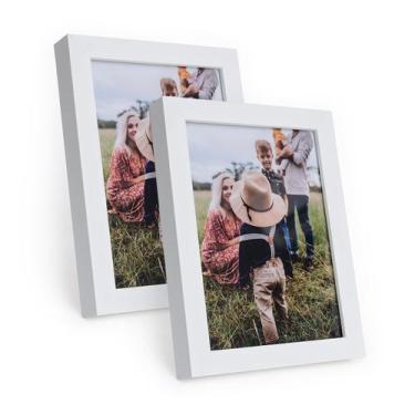 Imagem de Kit 2 Porta Retrato 15x21 C/ Vidro Fotografia Decorações De Mesa e Par