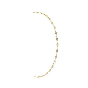 Imagem de Pulseira Feminina Ouro 18k Coffee 18 cm Certificado Garantia - JOIE JO