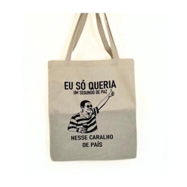 Imagem de Bolsa Ecobag  100% algodão Estampa SEGUNDO DE PAZ  - CARIOCA MAIS