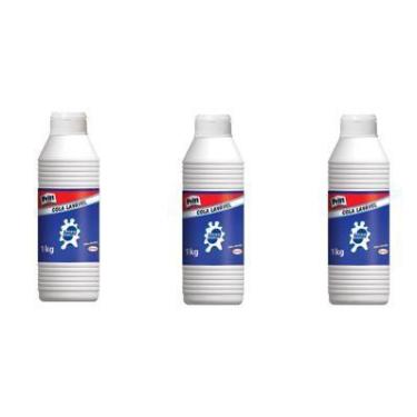 Imagem de Kit com 3 - Cola Branca Tenaz 1kg Pritt