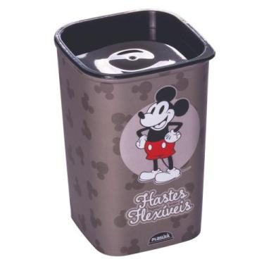 Imagem de Porta cotonete e algodão decorado Mickey Plasutil ref.14628