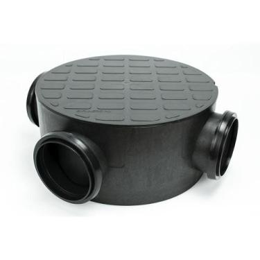 Imagem de Caixa De Inspeção Passagem Dn100 Esgoto Tampa Redonda Pvc - Casa E Jar