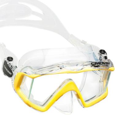 Imagem de Máscara de Mergulho Cressi Pano 3, Amarelo, Amarelo