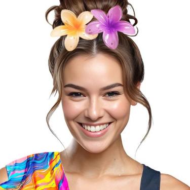 Imagem de Kit Presilha de Flor para Cabelo Flower Clip Moda Blogueira Praia 2 Co