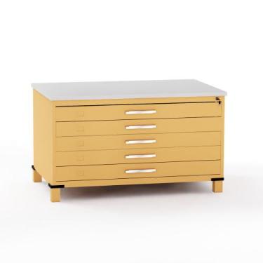 Imagem de Mapoteca em Aco 05 Gavetas Pandin Laranja Picasso