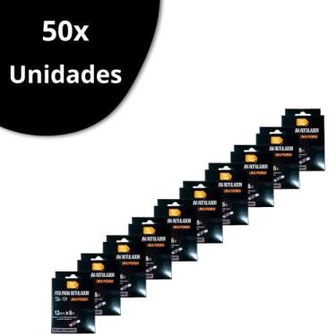 Imagem de Kit Acompanha 50 Fitas P/ Rotulador 12mm Transparente Tze131 Top Tag, 