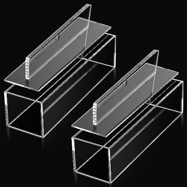 Imagem de Zhehao 2 peças de kit de fabricação de sushi acrílico para fazer musubi musubi antiaderente molde transparente onigiri molde de arroz para almoço doméstico prensa de carne sushi havaiano (19 x 5 x 4