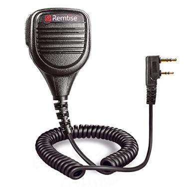 Imagem de Microfone de alto-falante para Walkie Talkie Baofeng, microfone de ombro de 2 pinos compatível com rádios Baofeng BF-F8HP/F9 UV-82/82HP/82C/5R/5R5/5RA/5RE/5X3 e Kenwood BTECH Retevis TYT (preto)