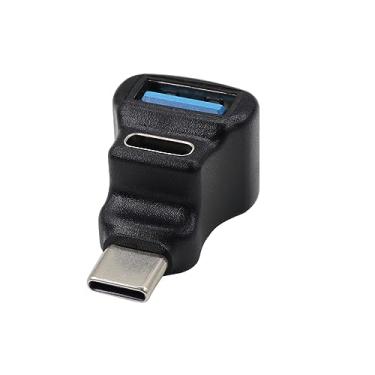 Imagem de RIIEYOCA Adaptador multifuncional USB C para USB 3.1, suporte 1 em 2, 8K a 60Hz, transmissão de alta velocidade OTG 20Gpbs, compatível com Steam Deck, laptop, interruptor, celulares tipo C (1 pacote)