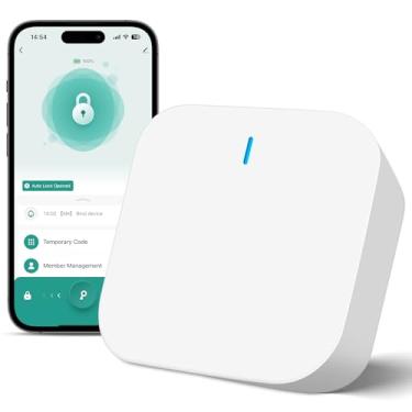 Imagem de Gaurqiah Gateway WiFi inteligente para controle remoto, hub inteligente de gateway Bluetooth compatível com aplicativo Smart Life/Tuya, ponte inteligente para caixa de bloqueio de chave