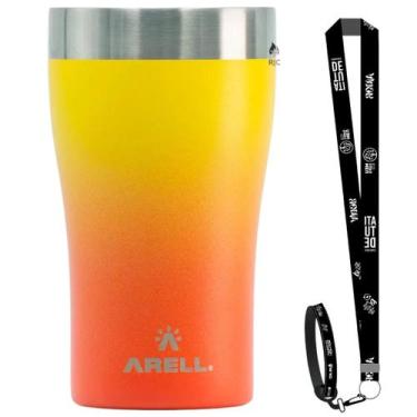 Imagem de Copo Térmico Arell Tulip Pint Inox 473ml com Tirante Porta Copo, Sunse