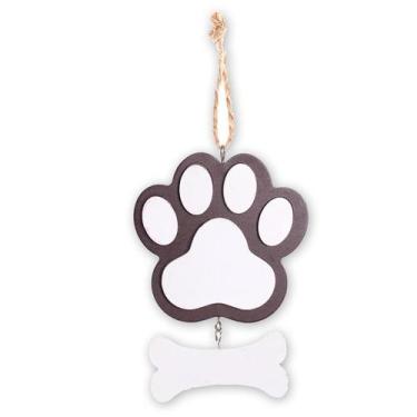 Imagem de Enfeite para Pendurar em MDF - Pet Lover - Pata/Osso - 1 unidade - Cro