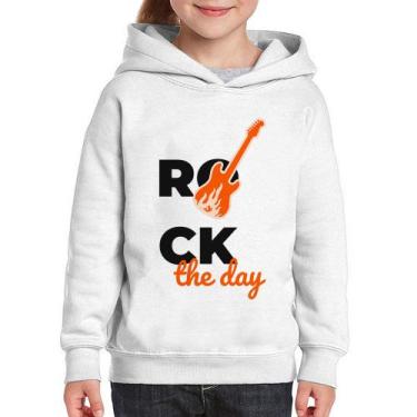 Imagem de Moletom Infantil Rock the day - Foca na Moda, Branco, 2