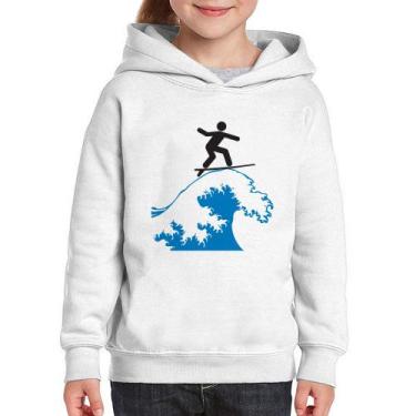 Imagem de Moletom Infantil Surfista - Foca na Moda, Branco, 6