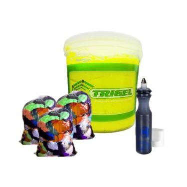 Imagem de Pano Retalho 2Kg, Marcador Industrial & Polymix Desengraxante Verde - 