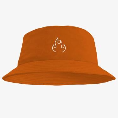 Imagem de Chapéu Bucket Hat Estampado Fogo - MP Moda Masculina, Único, Laranja
