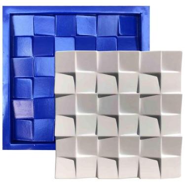 Imagem de Forma 3D Gesso e Cimento ABS 1mm - Prisma 30x30 cm - Xmoldes Formas 3D