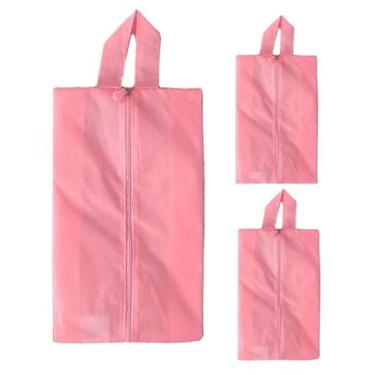 Imagem de 3 Bolsa Porta Sapato Viagem Nécessaire Tenis Calçado Roupa Mochila Ros