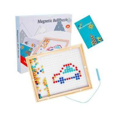 Imagem de Quadro de Desenho Magnetico Ball Brinquedo Infantil Pedagógico em Made