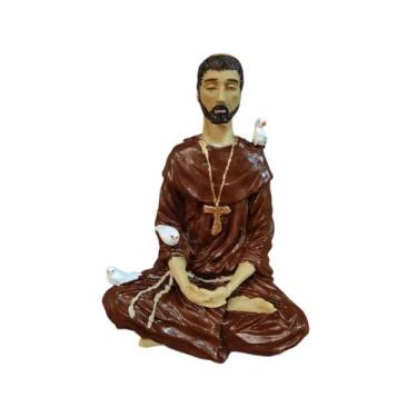 Imagem de Estatueta Sao Francisco Meditando Padroeiro Animais Resina - Decore Ca