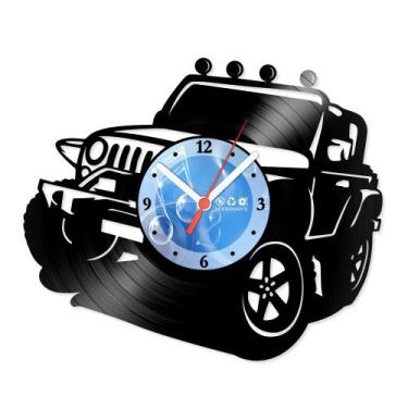 Imagem de Relógio De Parede Disco Vinil Carros - Jeep - VCA-014 - Modernarte
