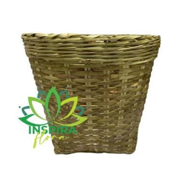 Imagem de Cesto Vaso Balaio De Bambu Decoração Médio 35x38 Cm - INSPIRA FLORA