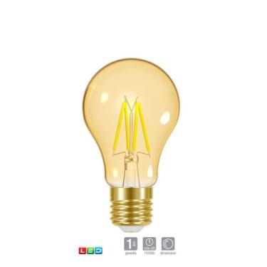 Imagem de Lâmpada led taschibra filamento vintage dimerizável a60 amba, 110V