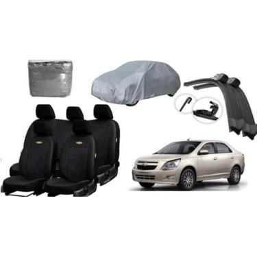 Imagem de Kit Capa para Banco Cobalt + Capa de Cobrir e Limpador de Parabrisa - 