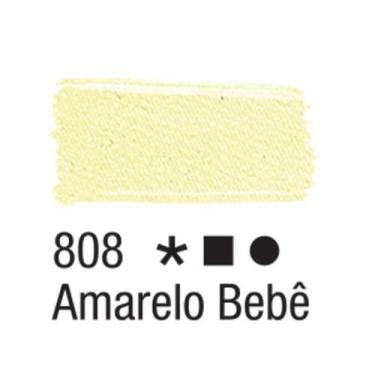 Imagem de Tinta Tecido Fosca 37ml Tons Clarinhos - Acrilex, 808 - AMARELO BEBê