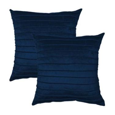 Imagem de Kit 2 Capas para Almofada Drapeada Line em Veludo 43x43 com Enchimento
