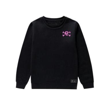 Imagem de Blusão Moletom Infantil Rock And Roll Personalizado sem Capuz gola Red