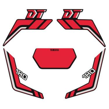 Imagem de Adesivos Yamaha DT 180 1989 Faixas Moto Preta - Genérico - SPORTINOX