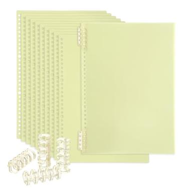 Imagem de PATIKIL Pacote com 12 capas de encadernação, A4 (11,8 x 8,5 polegadas) 22 Mil capas de caderno de plástico com pente de encadernação para apresentação de relatório de livro, amarelo