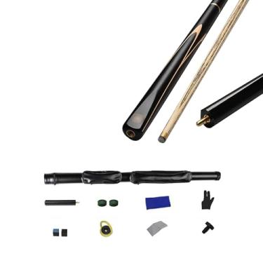 Imagem de Bastão de sinuca de 147 cm, taco de sinuca de madeira de freixo, taco de sinuca profissional para esportes de mesa de sinuca, bar de bilhar de madeira (taco de sinuca + acessórios + barril de taco,