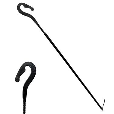 Imagem de Fogão de fogo de cabeça de cavalo forjado à mão 81 cm para fogueira de metal resistente, para fogueira, fogão, lenha, carvão, fogão, lenha, carvão, utensílios de lareira para ambientes externos e
