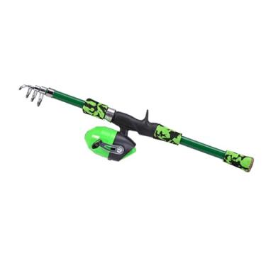 Imagem de Vara de Pesca Infantil para Idades de 5 a 12 Anos, Combinação de Vara de Pesca Telescópica e Carretel, Vara de Pesca de Fibra de Vidro para água Salgada, Design Leve de 165 Cm