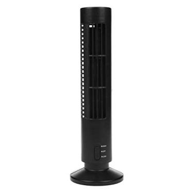 Imagem de Ventilador de Mesa Sem Lâmina, Ventilador Silencioso Portátil, Ventilador Vertical do Condicionador de Ar do Desktop de Usb Mini Ventilador da Torre Refrigerando para o (BLACK)